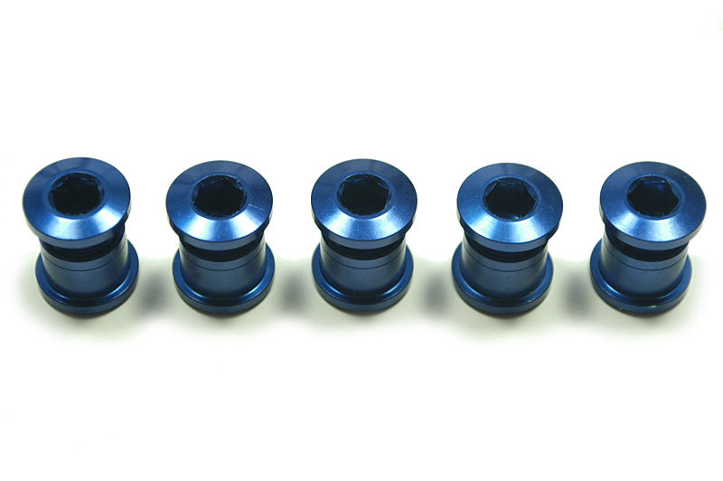 OMNI Racer WORLDS LIGHTEST Crankset Chainring Bolts Fits Shimano, Sram: BLUE