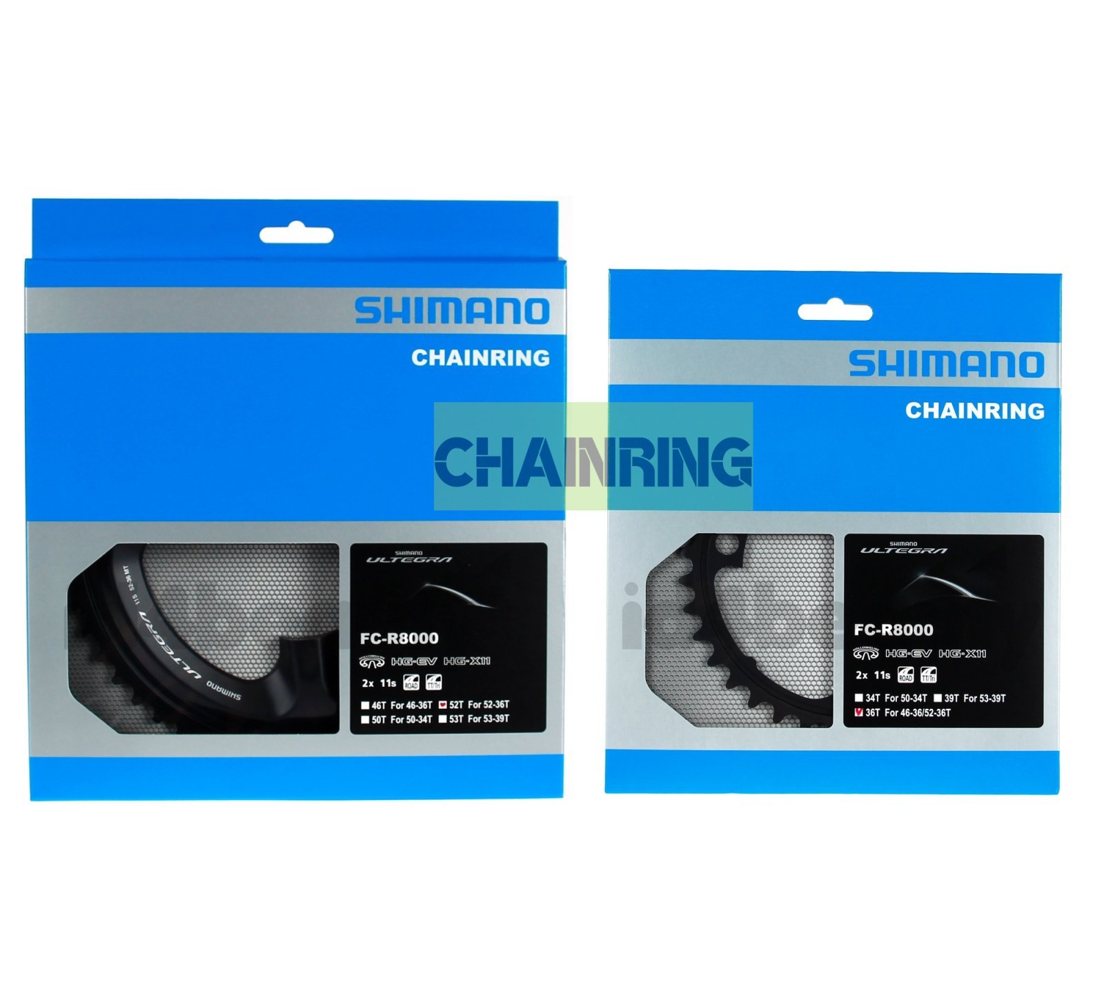 Shimano Genuine 52T & 36T MT Ultegra FC-R8000 Outer/Inner Chainrings 11 Spd