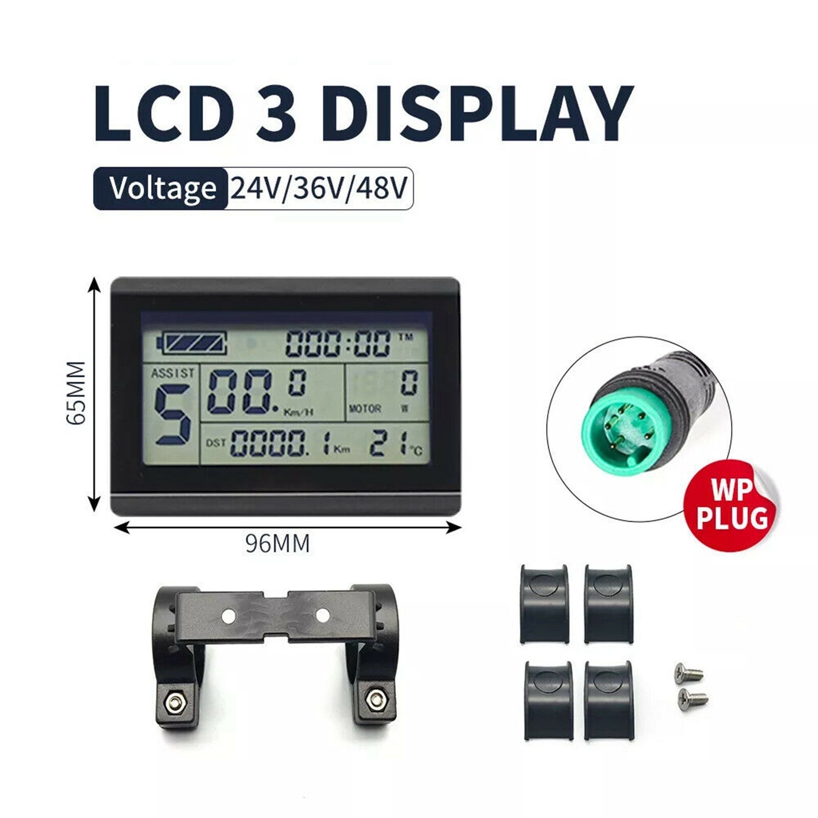 24/36/48V KT-LCD3 Display Meter Control Panel For Ebike Electric Bicycle Scooter