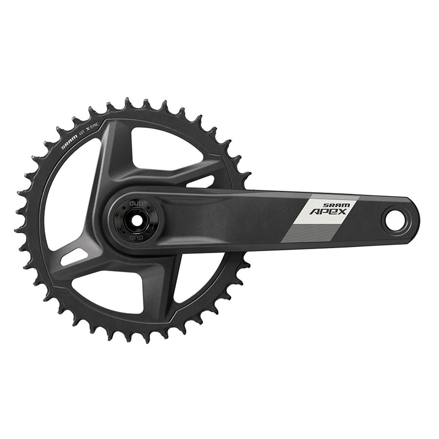 SRAM Apex D1 Crankset Speed: 12 Spindle: 28.99mm BCD: Direct Mount 42 DUB 175mm