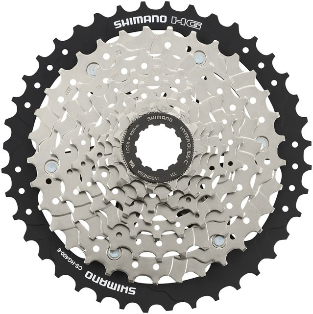Shimano CS-HG400 Cassette – 7/8-Speed, 11-28t/11-40t/11-45t, Silver