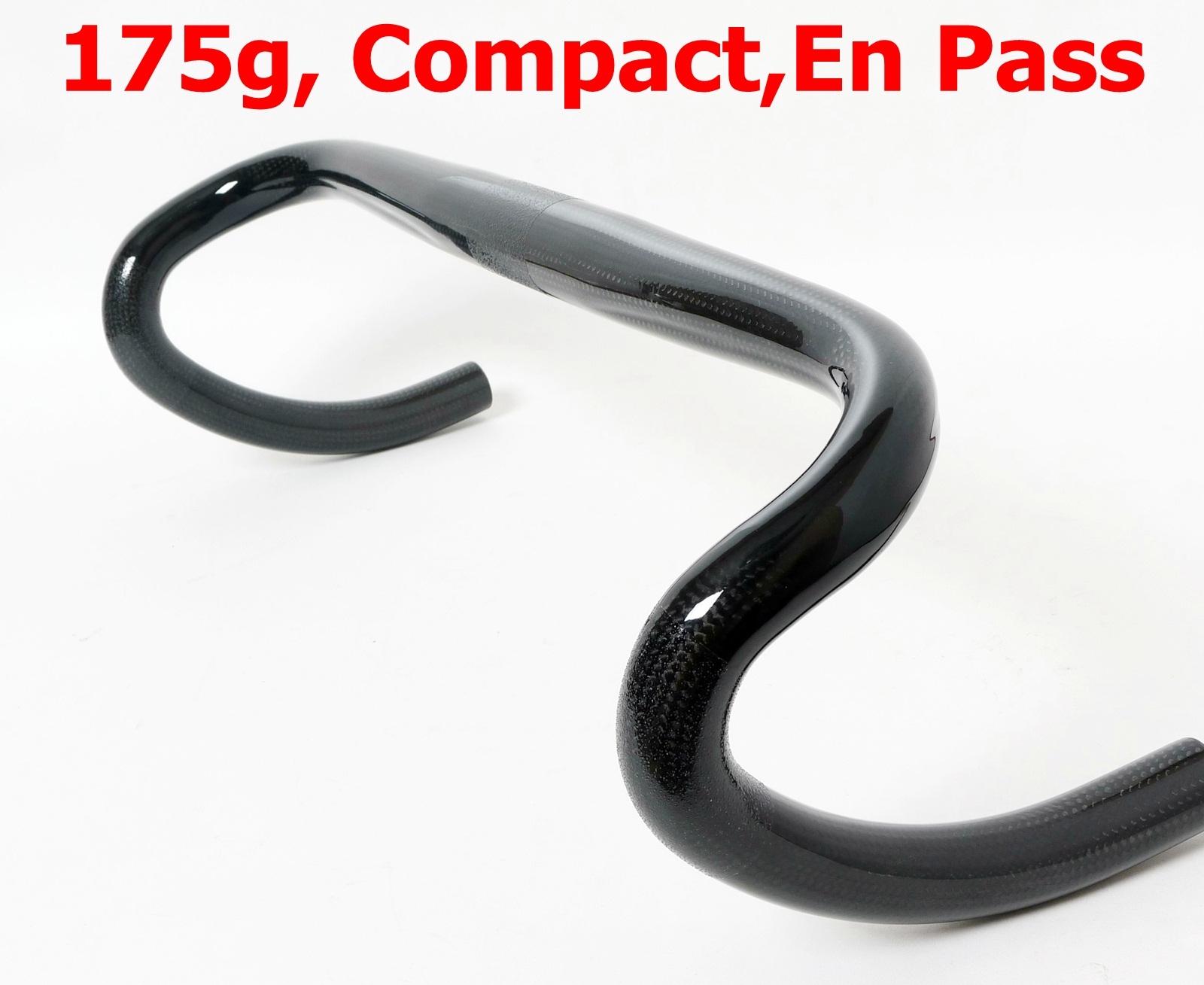 Ultralight 185g,31.8x440mm 3k carbon Compact Road Bike handlebar Black mr-ride