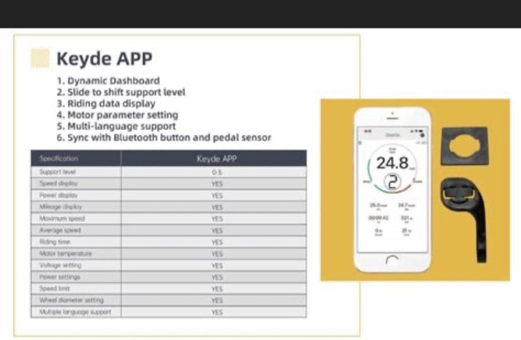 Keyde P160 All-In-One Hub Ebike Conversion Kit Integrated Battery and Controller
