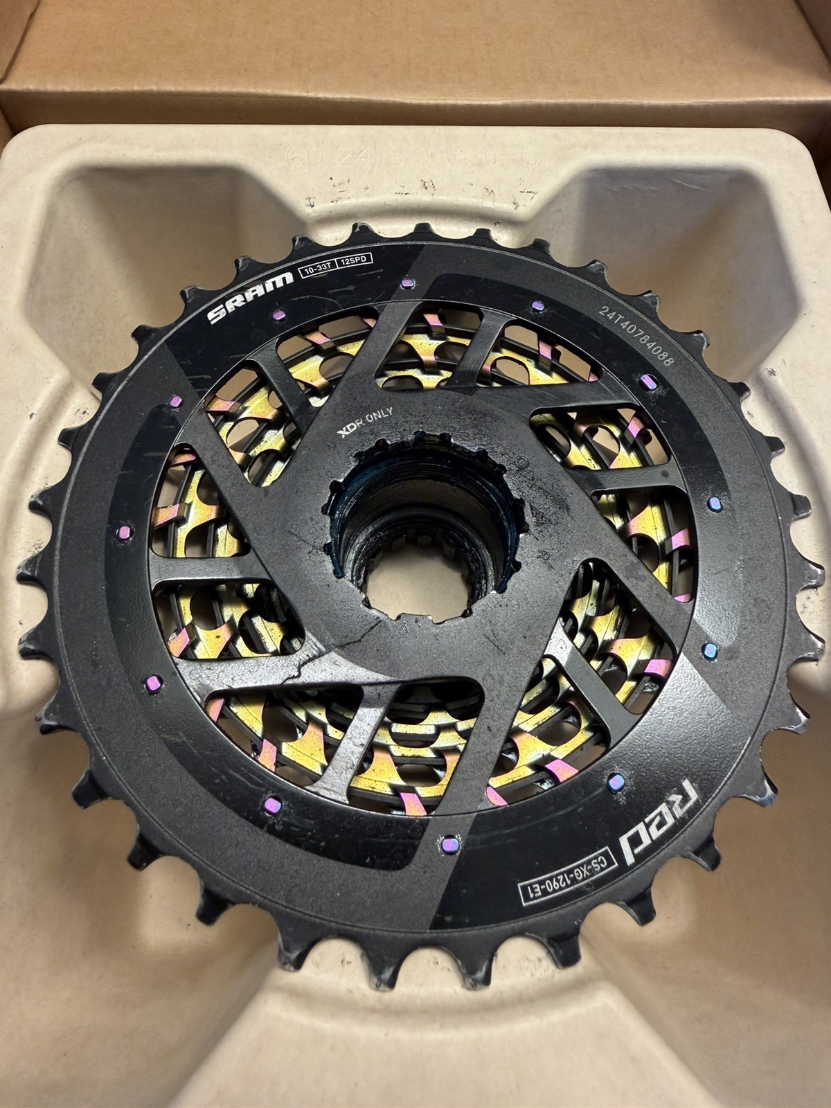 SRAM Red AXS XG-1290 10-33t D1 Rainbow 12-Speed Cassette