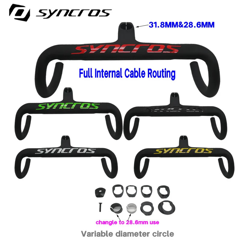 Carbon Fiber Road Bicycle Handlebar Stem Internal Cable Routing 28.6mm 31.8mm