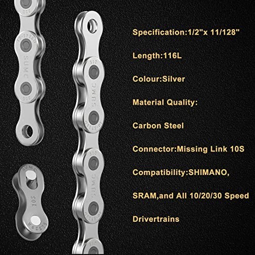 Lightweight Bicycle Chain with Quick Link Connector for Road Mountain Bike