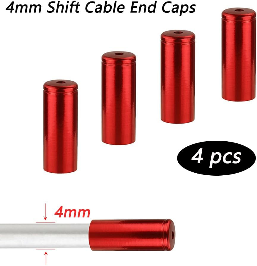 10PCS Cable Caps,4PCS 4MM Bike Brake Cable End Cap /4PCS 5MM Derailleur Shift…