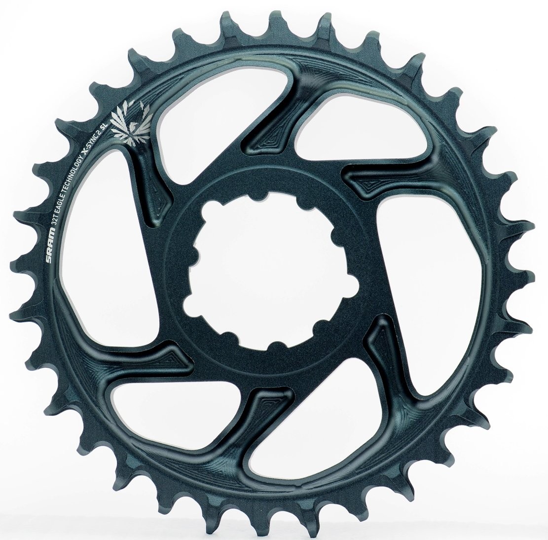 Sram AXS XX1 Eagle 12s Super Light DM 32T Chainring 3mm Offset Boost Lunar Grey