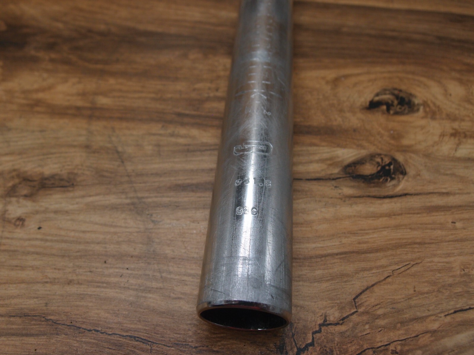 1998 MTB plain seatpost ZANZI POST by JD Components 31.6 mm