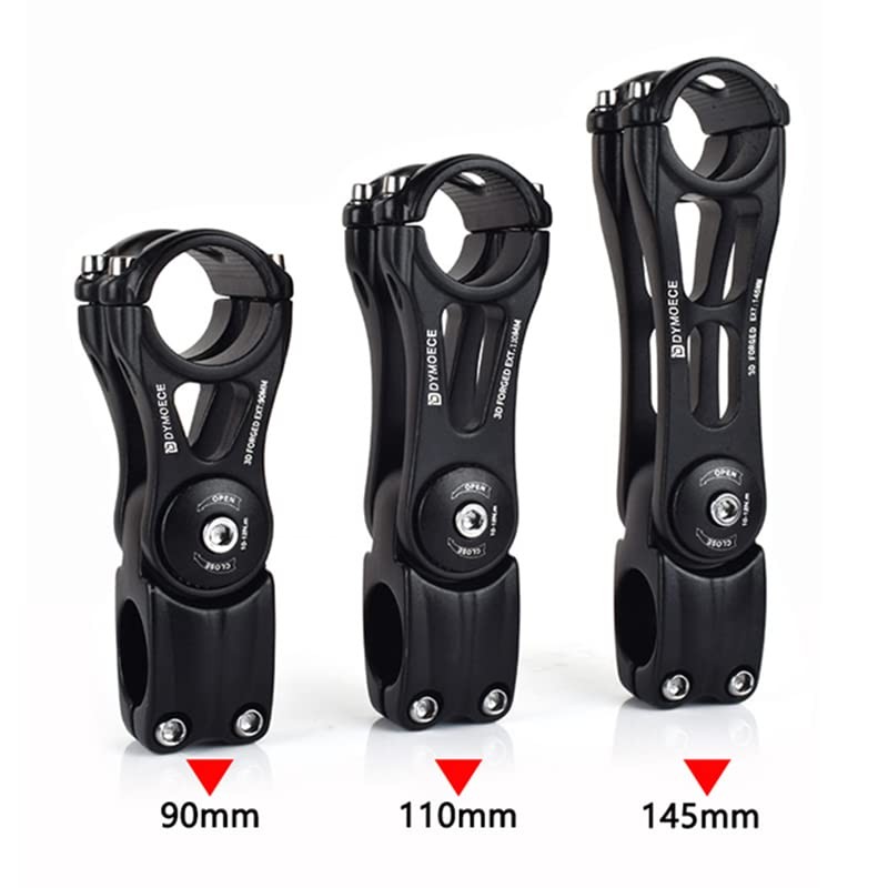 Bike Stem 0-70 Degree 31.8mm Bicycle Stem Extender Riser Adjustable 31.8 x 90mm