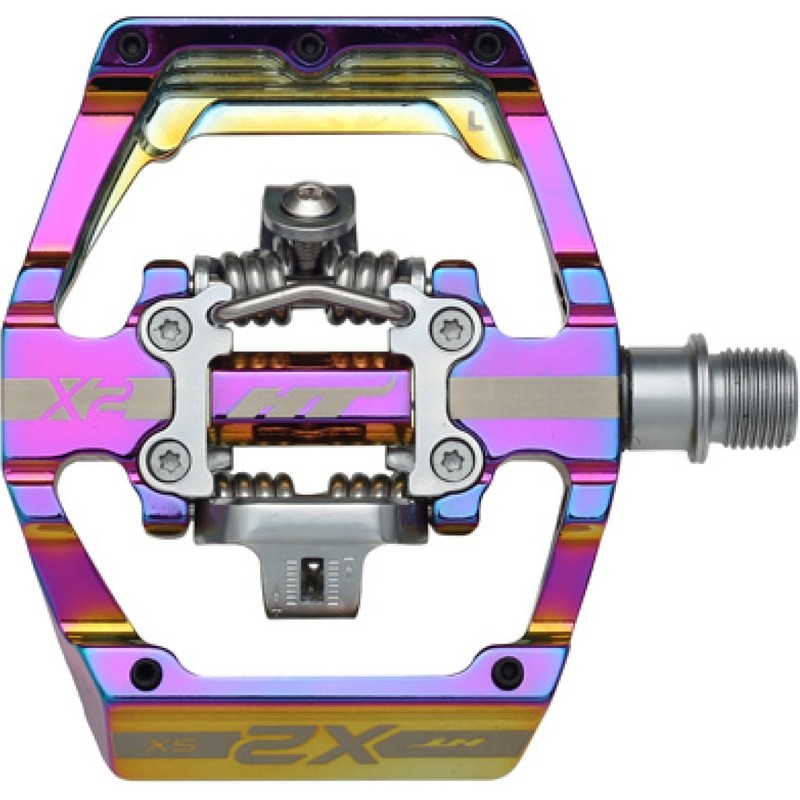 pair of x2-sx rainbow pedals 966000156 HT-COMPONENTS BMX pedals HT-COMPONENTS