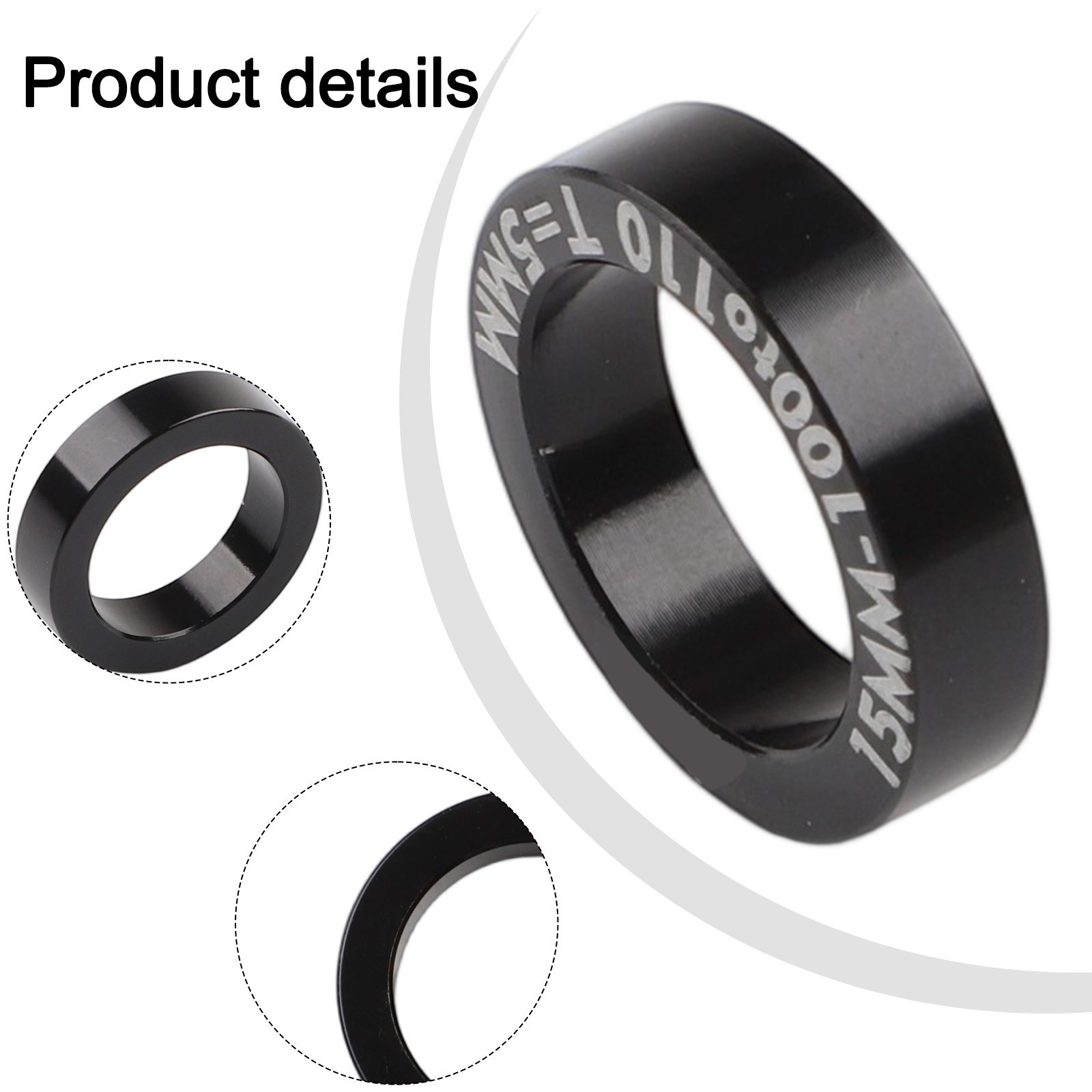 1 Pair Aluminum Bicycle Hub Conversion Spacers Boost Hub Gaskets Kit Black/Red