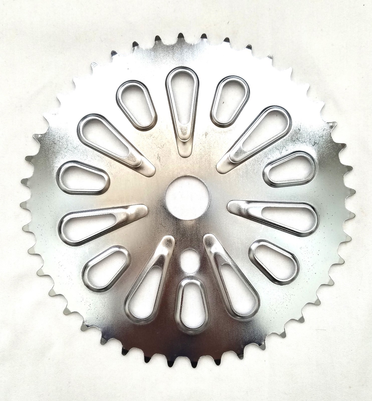 JS Chainring One Piece Crank 1 Piece Chain Wheel 44T Black/Chrome