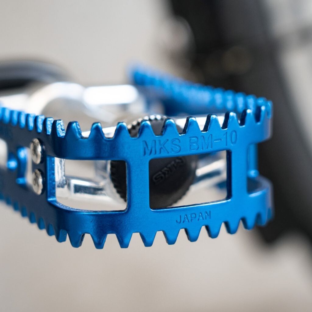 MKS Bicycle Pedals FOOT JAWS bm-10 Blue cage 3.9″ × 2.4″ Pair of Pedals JAPAN