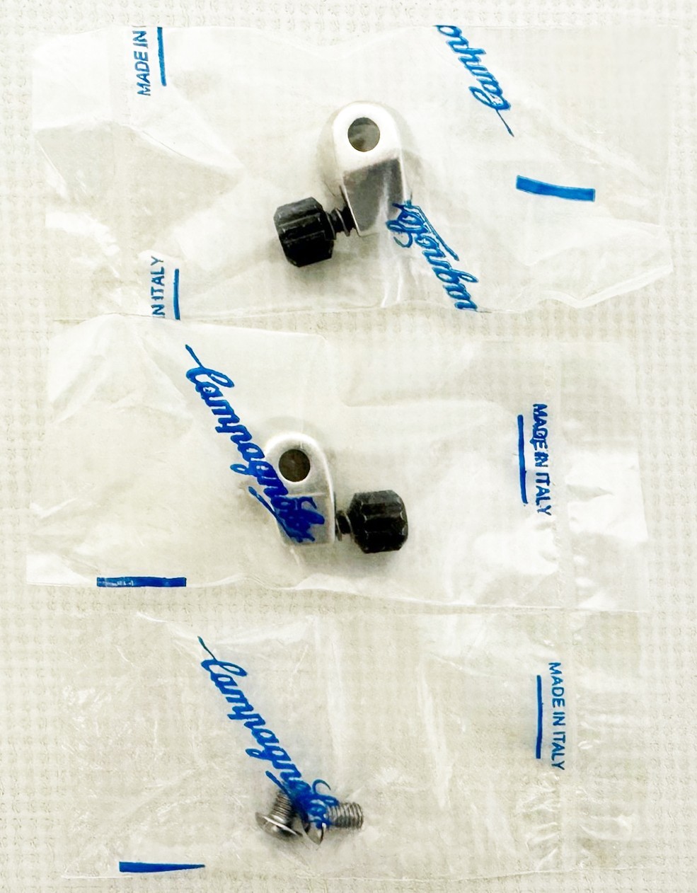 Vintage Campagnolo Down-Tube Adjustable Cable Housing Stops, Curved – NOS