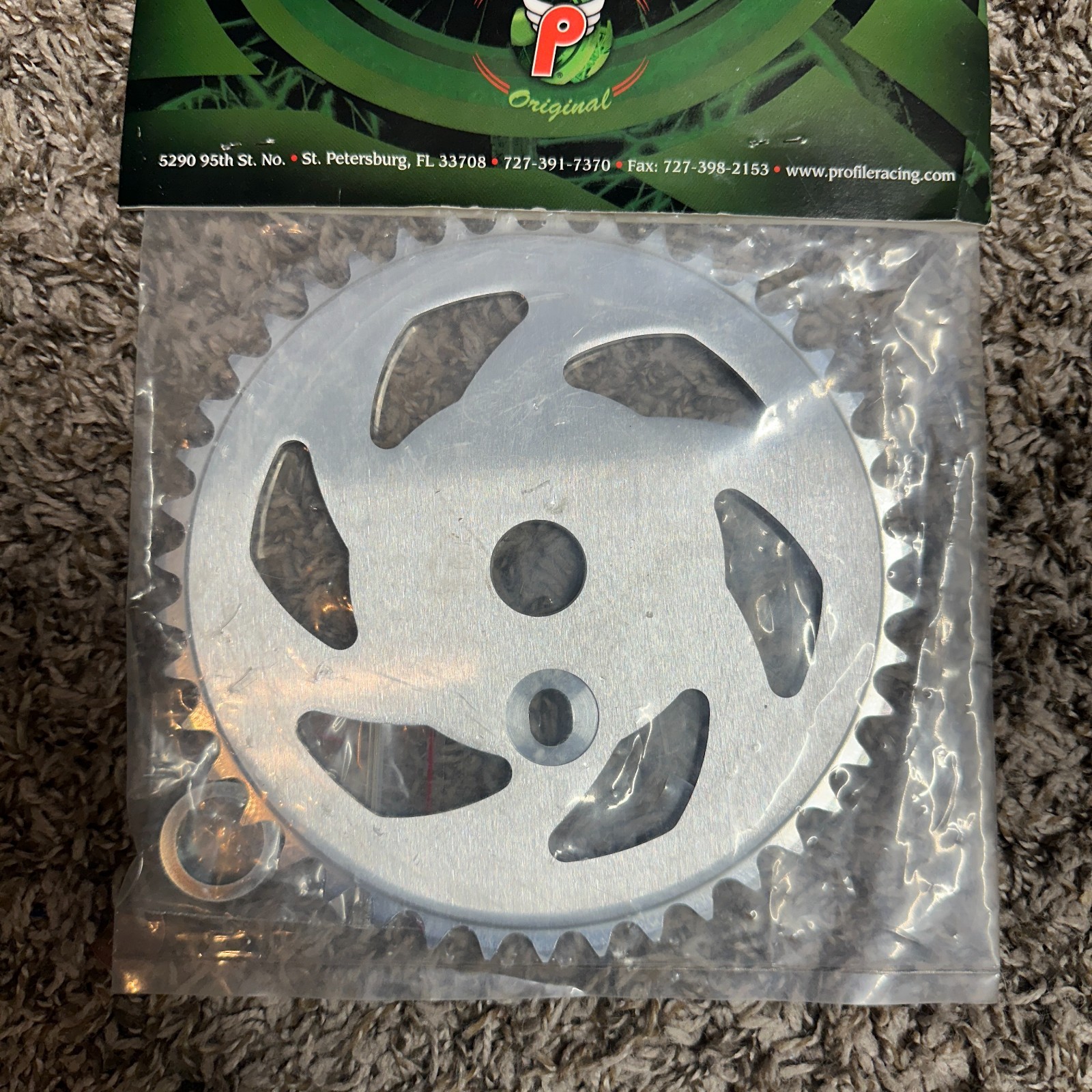 Vintage Profile Racing BMX 43T Chainwheel Sprocket Hurricane Polished Mid School