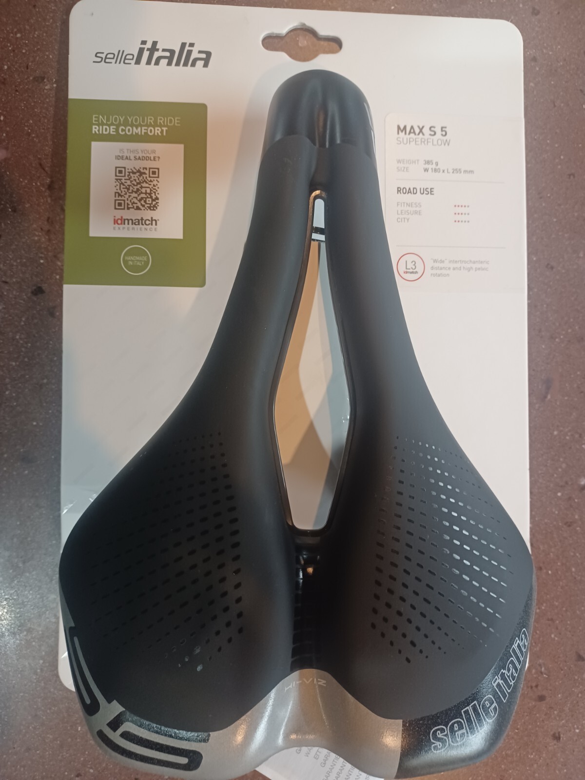 New! Selle Italia Max S 5 Superflow Bicycle Saddle 180 x 255 Black L3 idMatch
