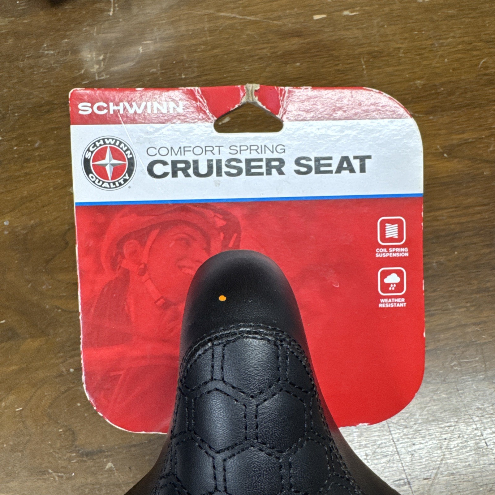 Schwinn Cruiser Bike Saddle Seat Foam Black/White Universal Fit SW76107-2