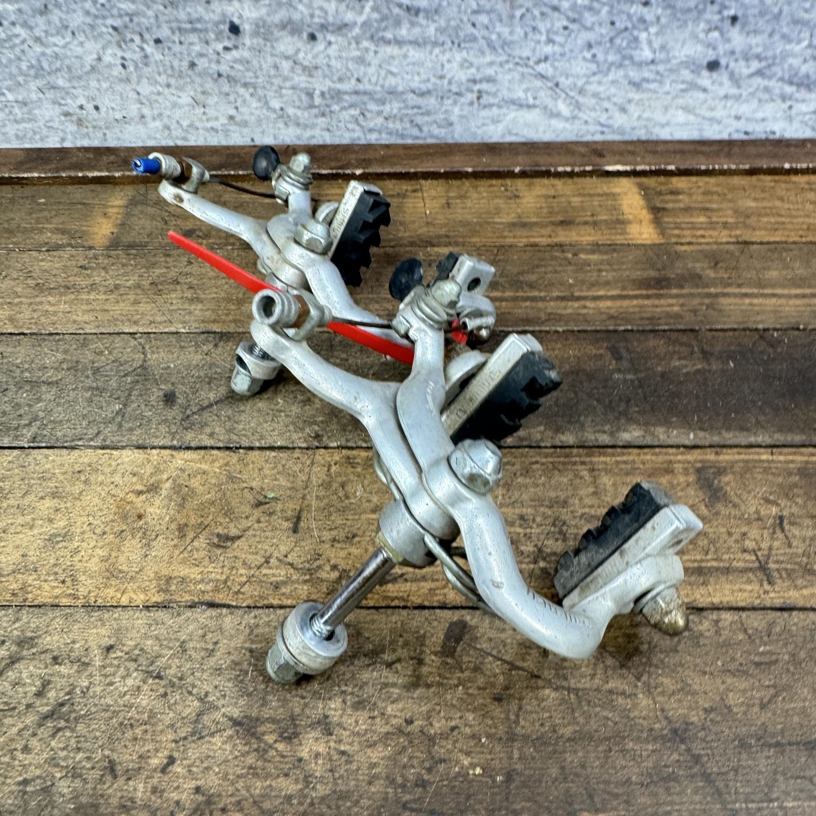 Vintage Shimano Tourney Caliper Brakes Set Silver Road Bike Side Pull Japan 70s