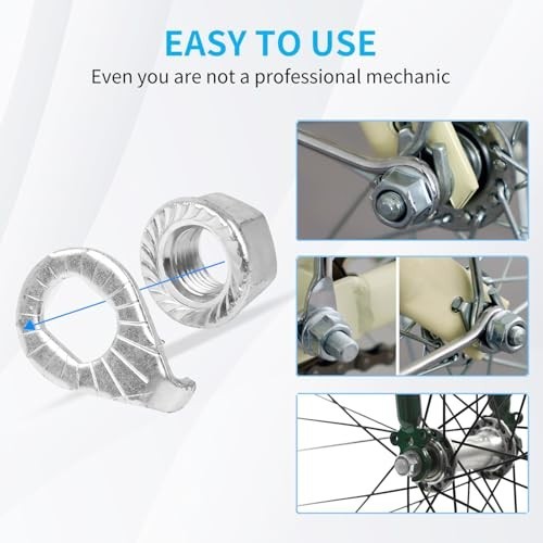 12PCS Bicycle Axle Nuts and Safety Washers, 3 Size M8 M9.5 M10 Bike Wheel Nut…