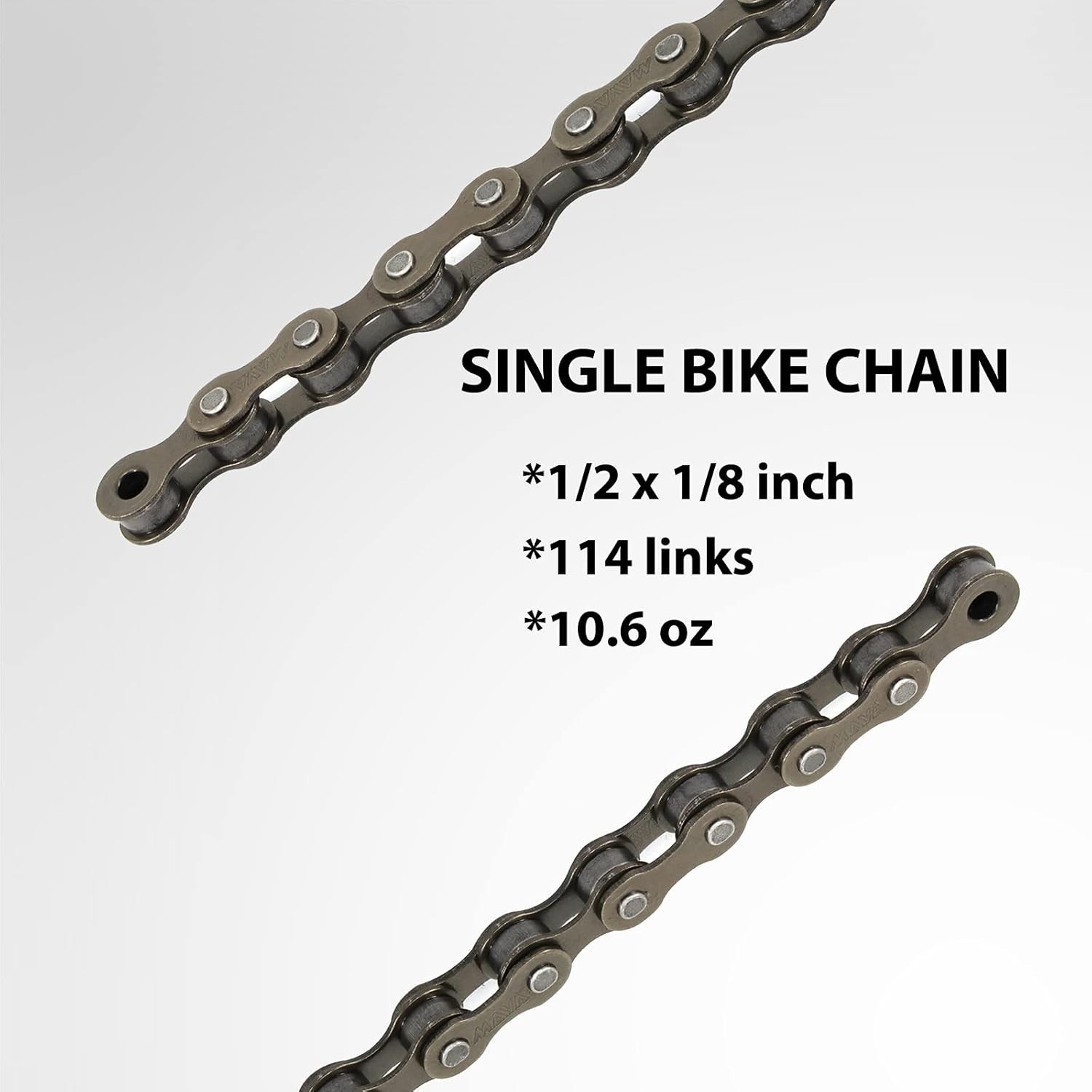 Alloy Steel Single-Speed Bike Chain with Easy Install Magic Buckle – 114 Inches