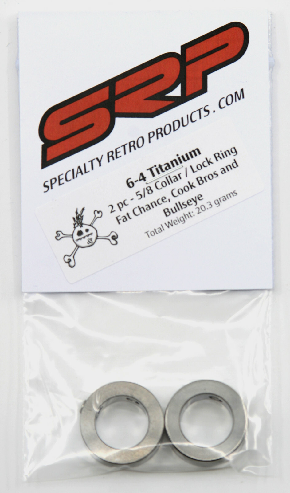 SRP Titanium 5/8″ axle collars / Lock Rings: Fat Chance Cook Bros Bullseye City