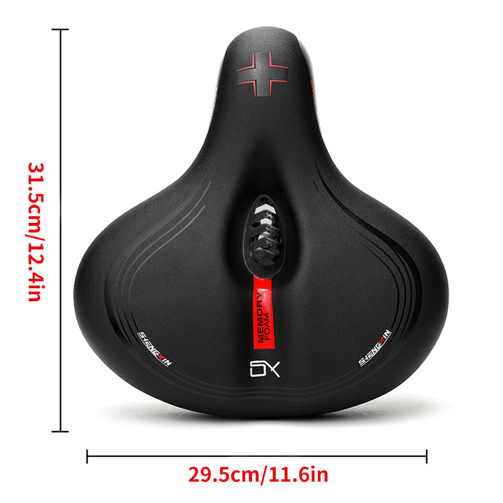 Bike Saddle Hollow Comfort Wide Big Bum Soft Gel Pad Oversize Air Cushion