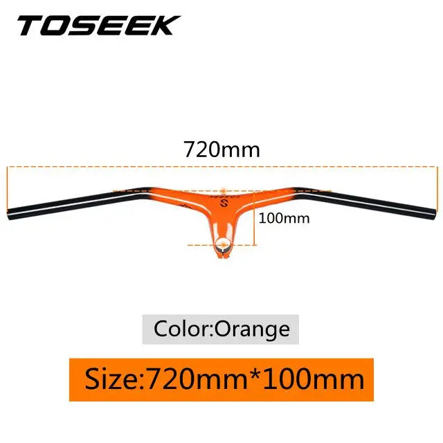Carbon Fiber MTB Bike Integrated Handlebar and Stem Angle -10° Bicycle Parts