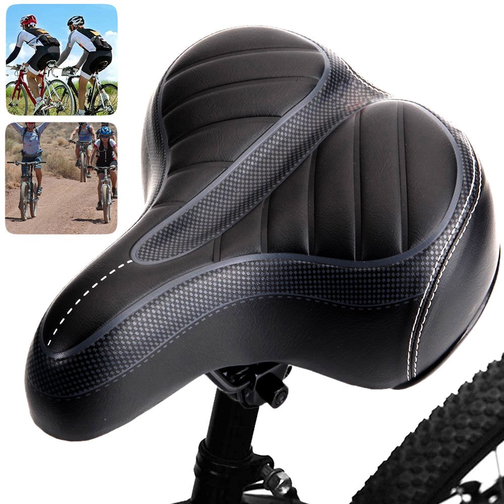 For Bike E-Bike Bicycle Comfort Wide Big Bum Gel Cushion Soft Saddle Seat Pad