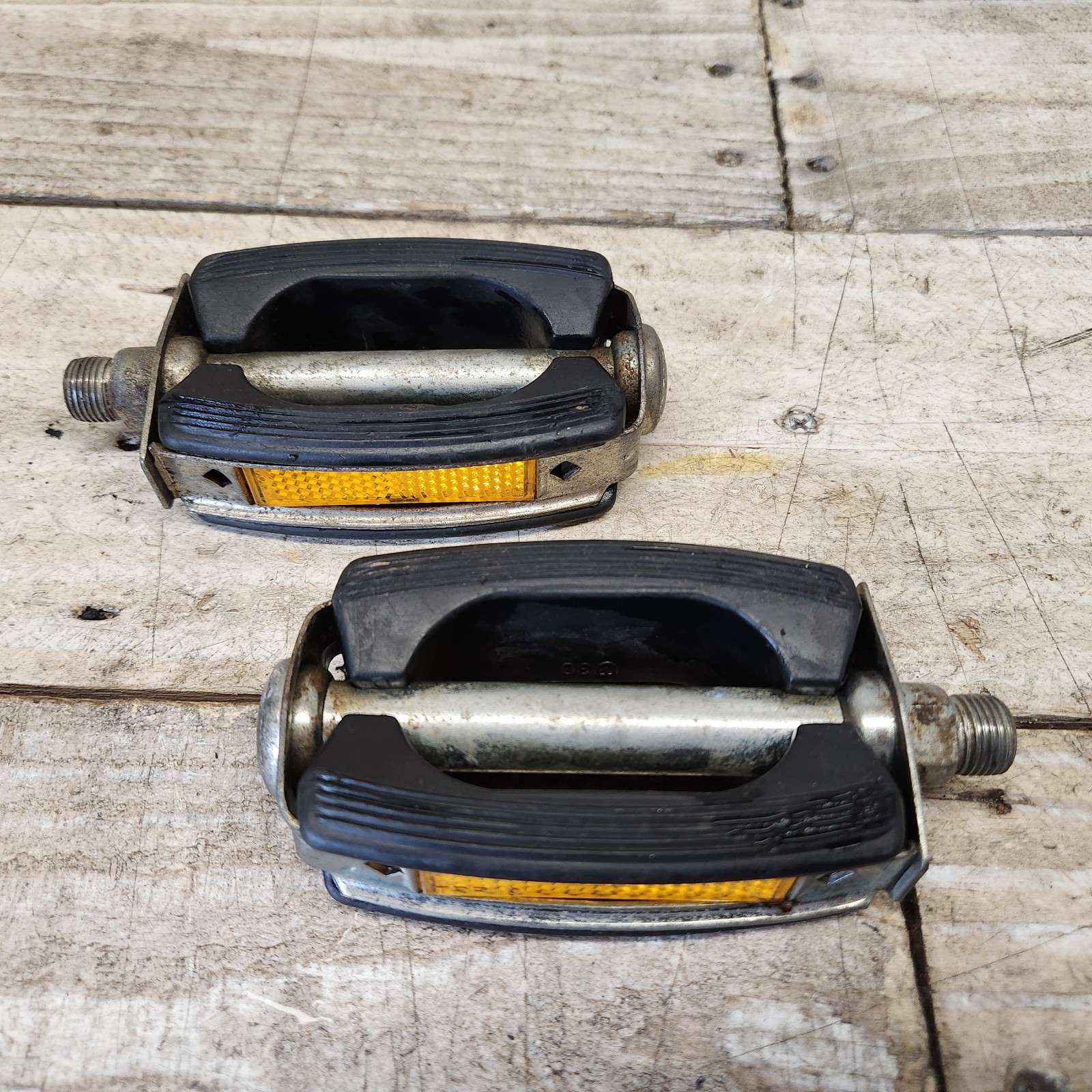 1960s UNION Bow Pedals 9/16 Cruiser Muscle Bike Ratrod Cruiser Black