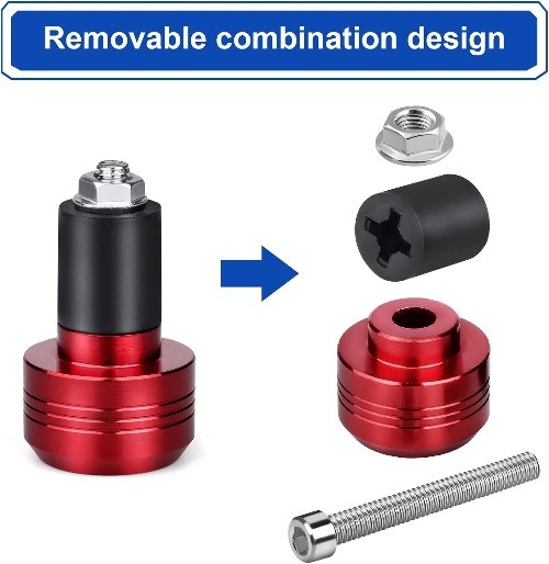 2Pcs Motorcycle Handlebar Ends – 22mm (7/8″) Handle Bar Slider Caps Weight Plugs