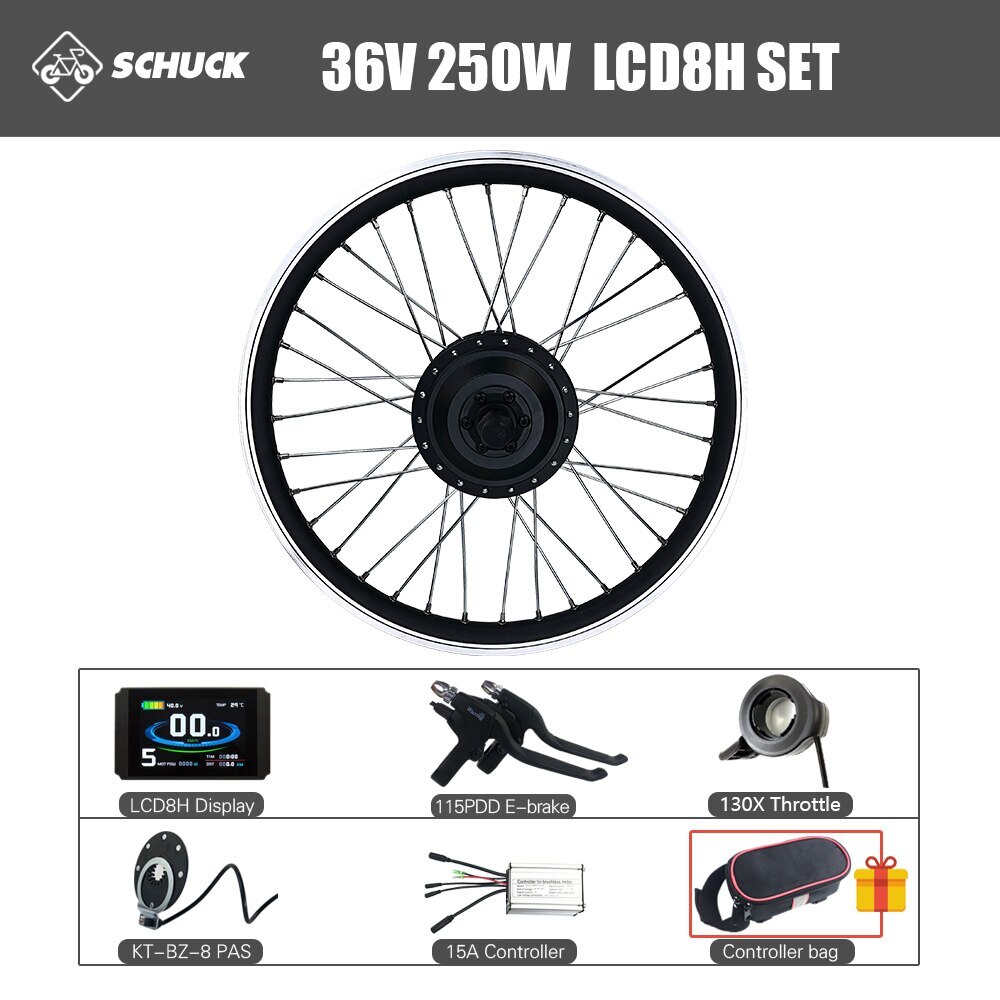 36V 48V 250W Ebike Rear Cassette Drive Hub Motor Wheel Waterproof Conversion Kit