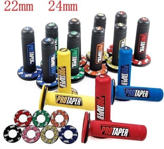 7/8″ Handle Grips Dirt Bike 22m 24mm Grips Motorcycle Ergonomic Ba Color: Red