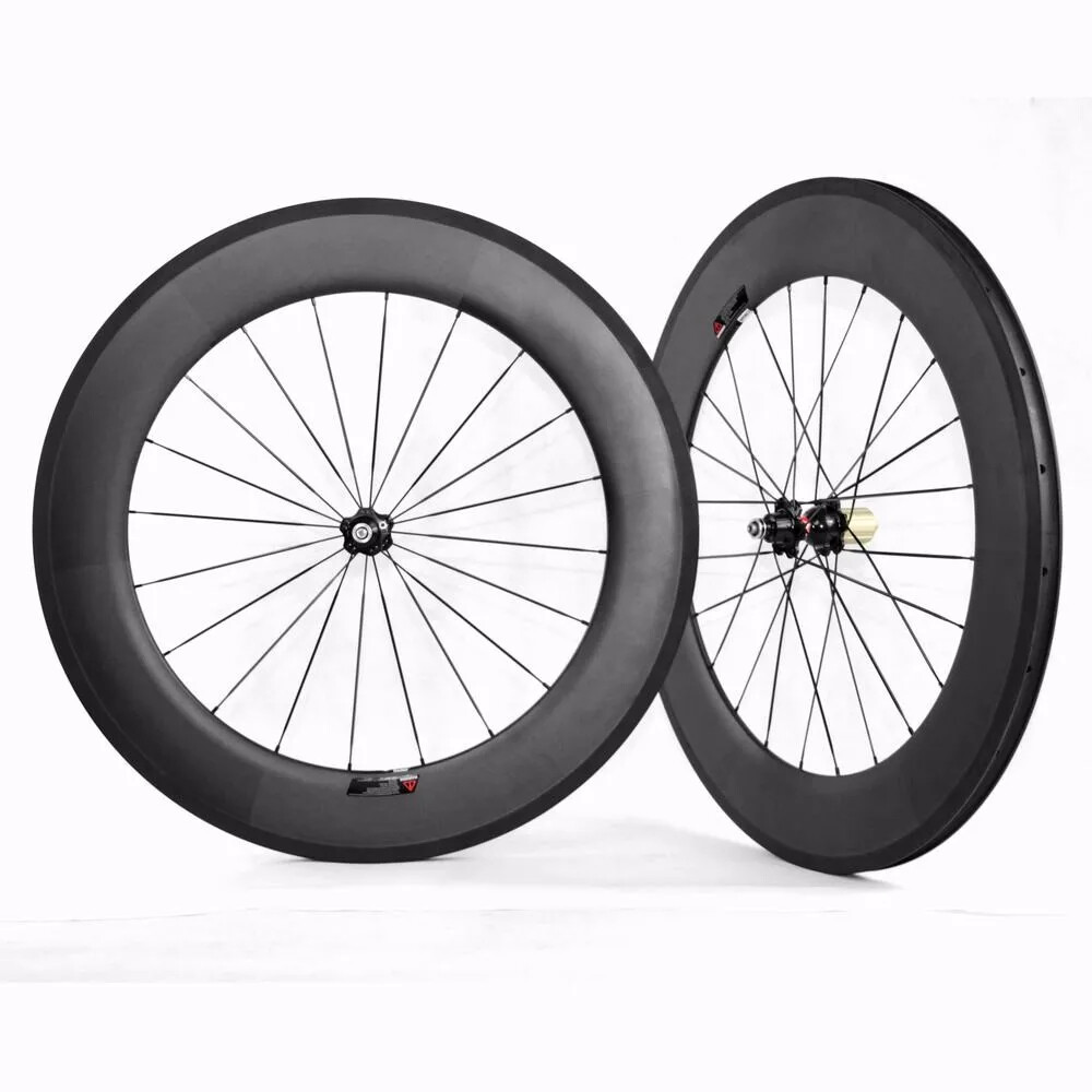 Road Bike Carbon Rim 700C 20/30/38/45/50/55/60/75/88mm Depth 23mm Width Clincher