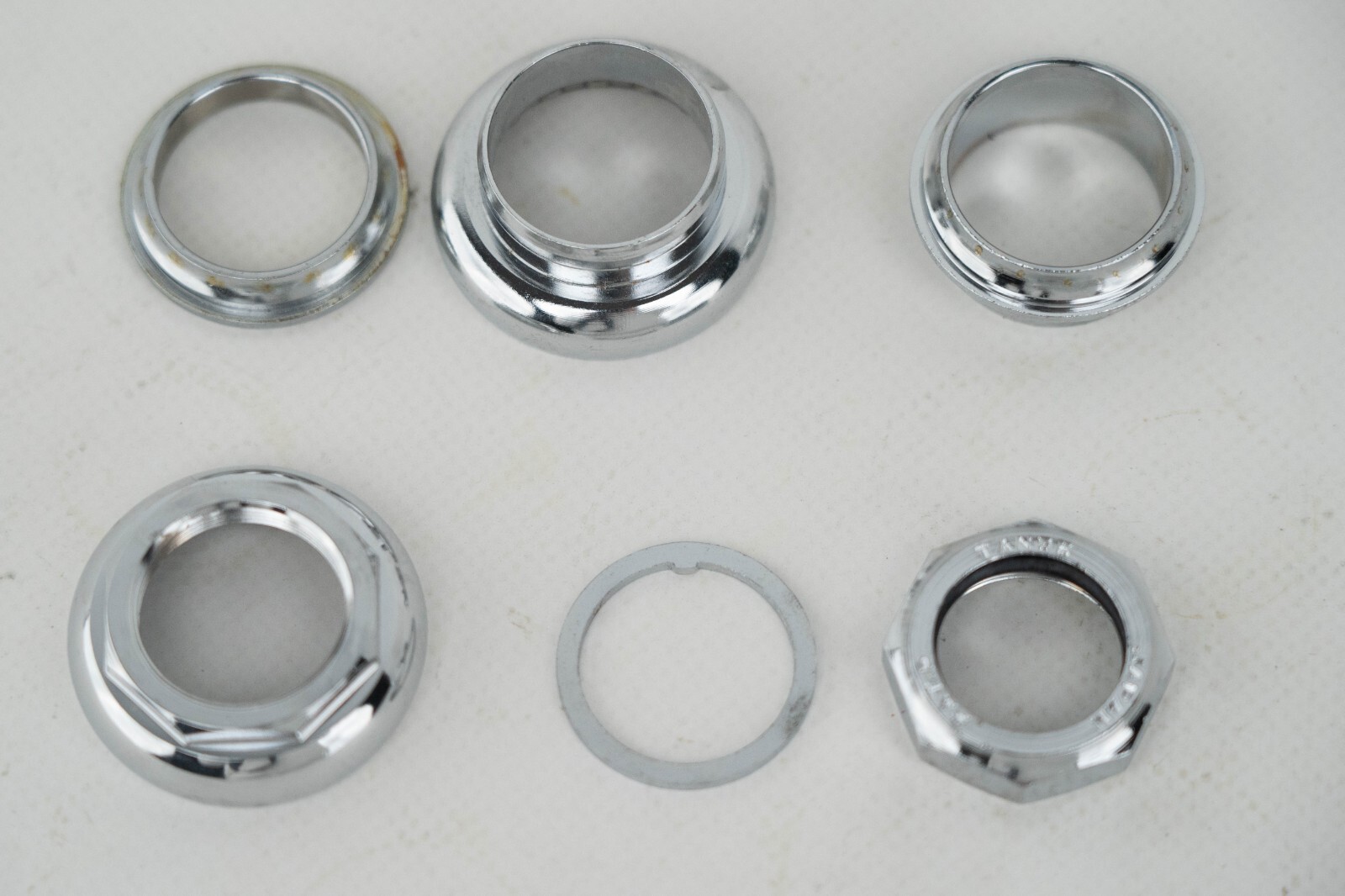 NOS TANGE CHROMED STEEL 1″ INCH HEADSET VINTAGE THREADED THREAD ME-SI