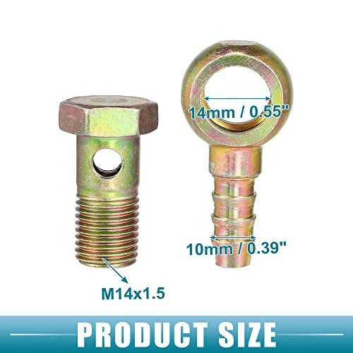 Banjo Bolt M14x1.5 10mm Banjo Hose Barb Bolt Fittings Brake Line Fitting