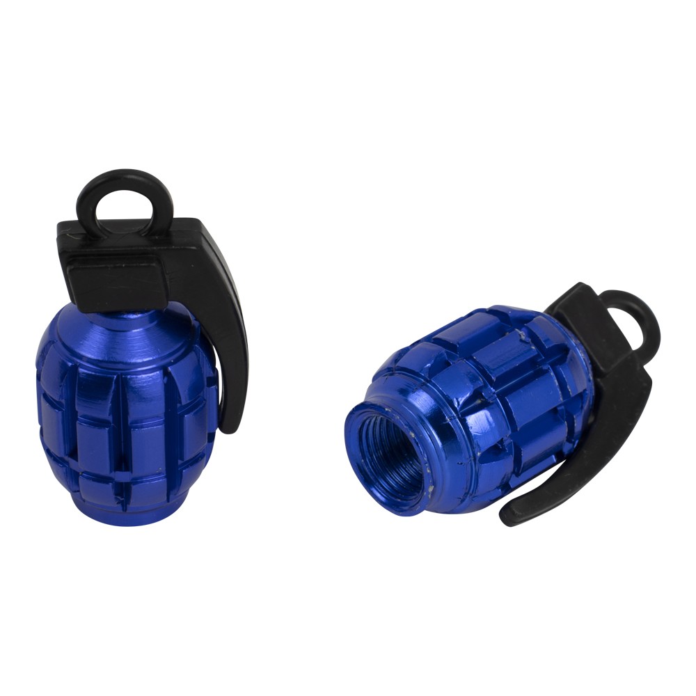 Aluminum Grenade Style Wheel Tire Valve Caps