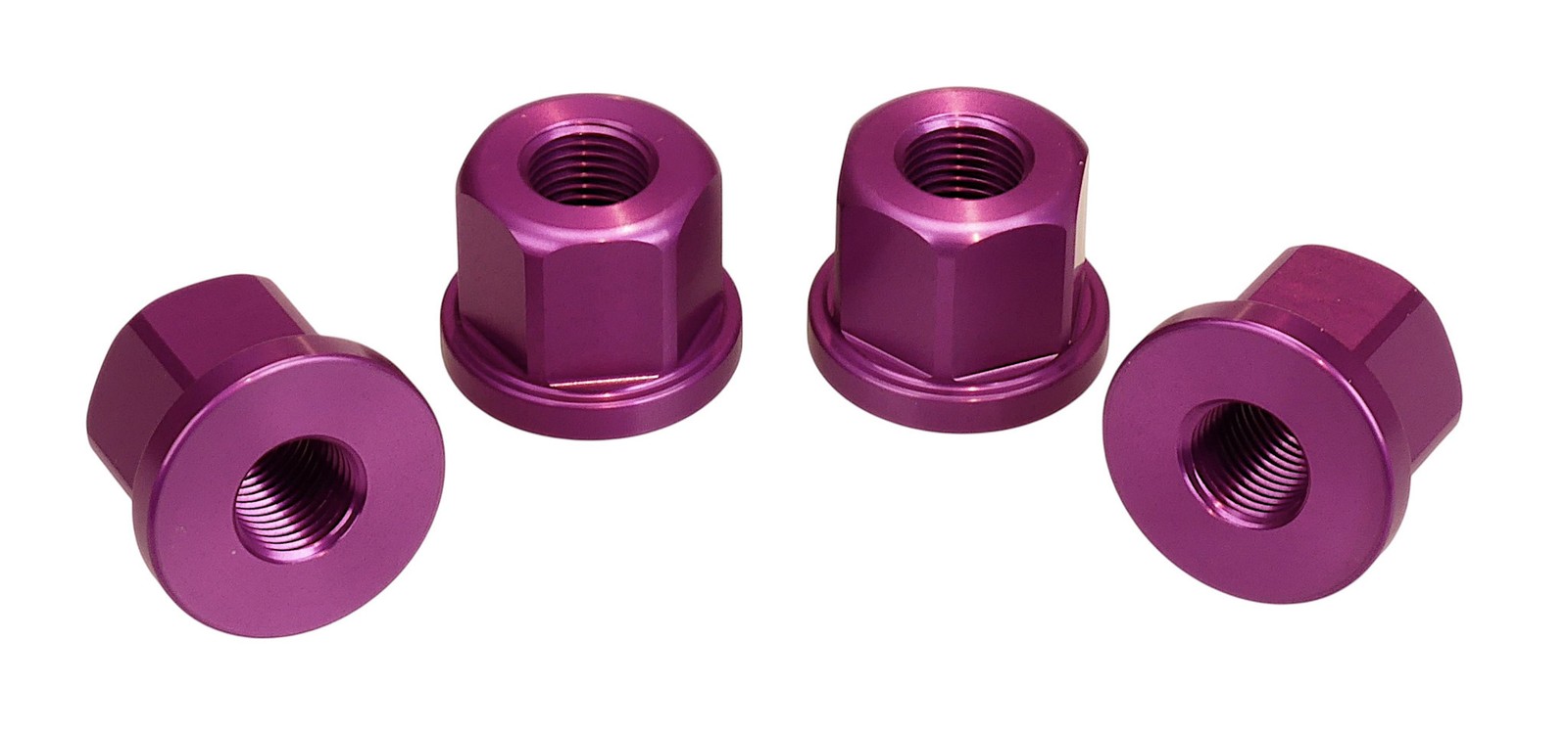 3/8″ X 26T REGULAR axle nut set 7075 aluminum (SET OF 4) PURPLE
