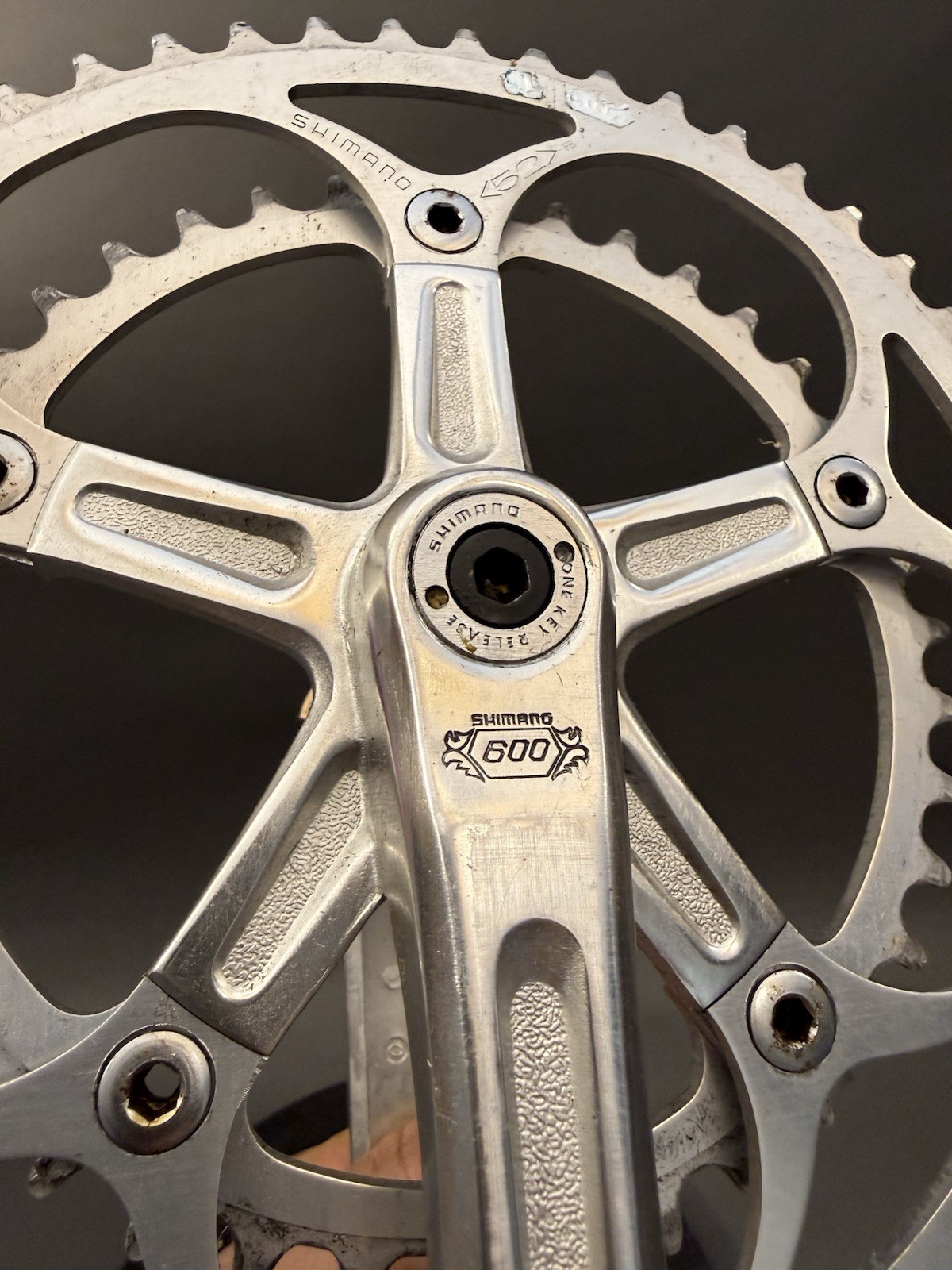 Shimano 600 Arabesque Crankset 170 Vintage Old School Square Taper Cranks 39/52