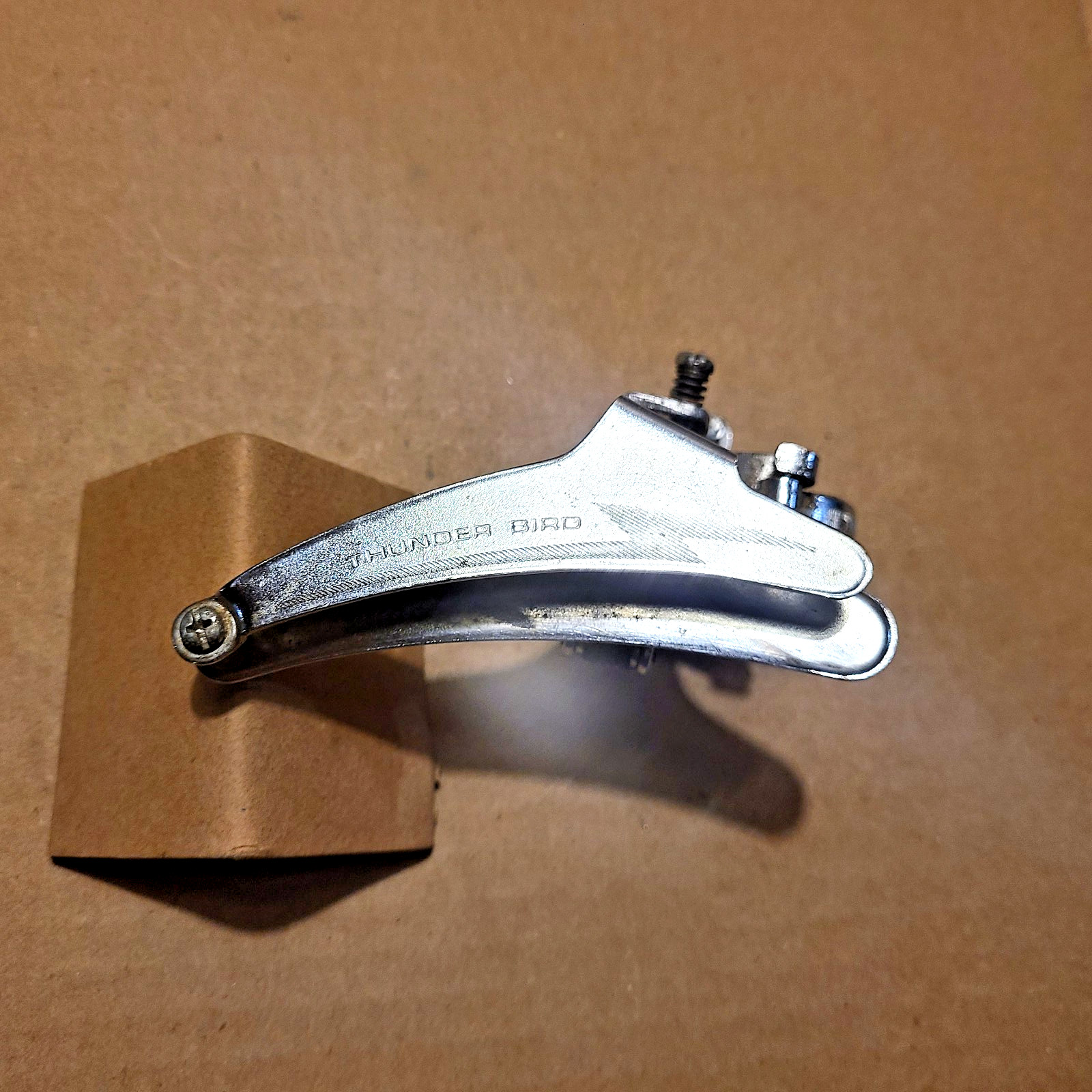 Vintage 70s Shimano Thunderbird Double Front Derailleur Chrome 28.6mm Japan