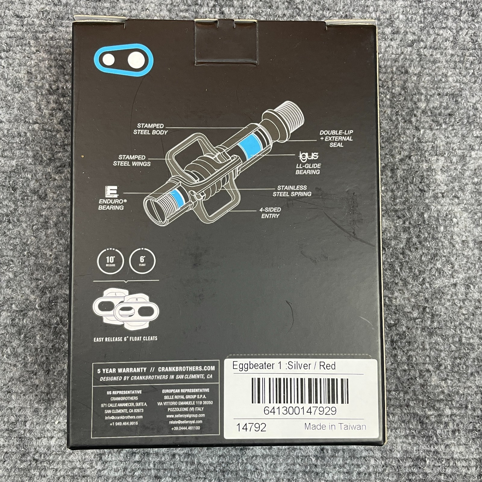 Crank Brothers Eggbeater 1 Clip-In Mountain Bike Pedals Red NEW MTB XC