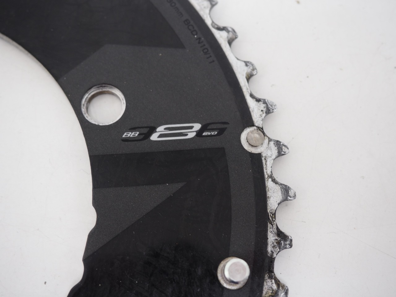 FSA/Vision 54t (For 2x 42t) Carbon Tri TT Chainring BB386EVO Black (Outer Only)