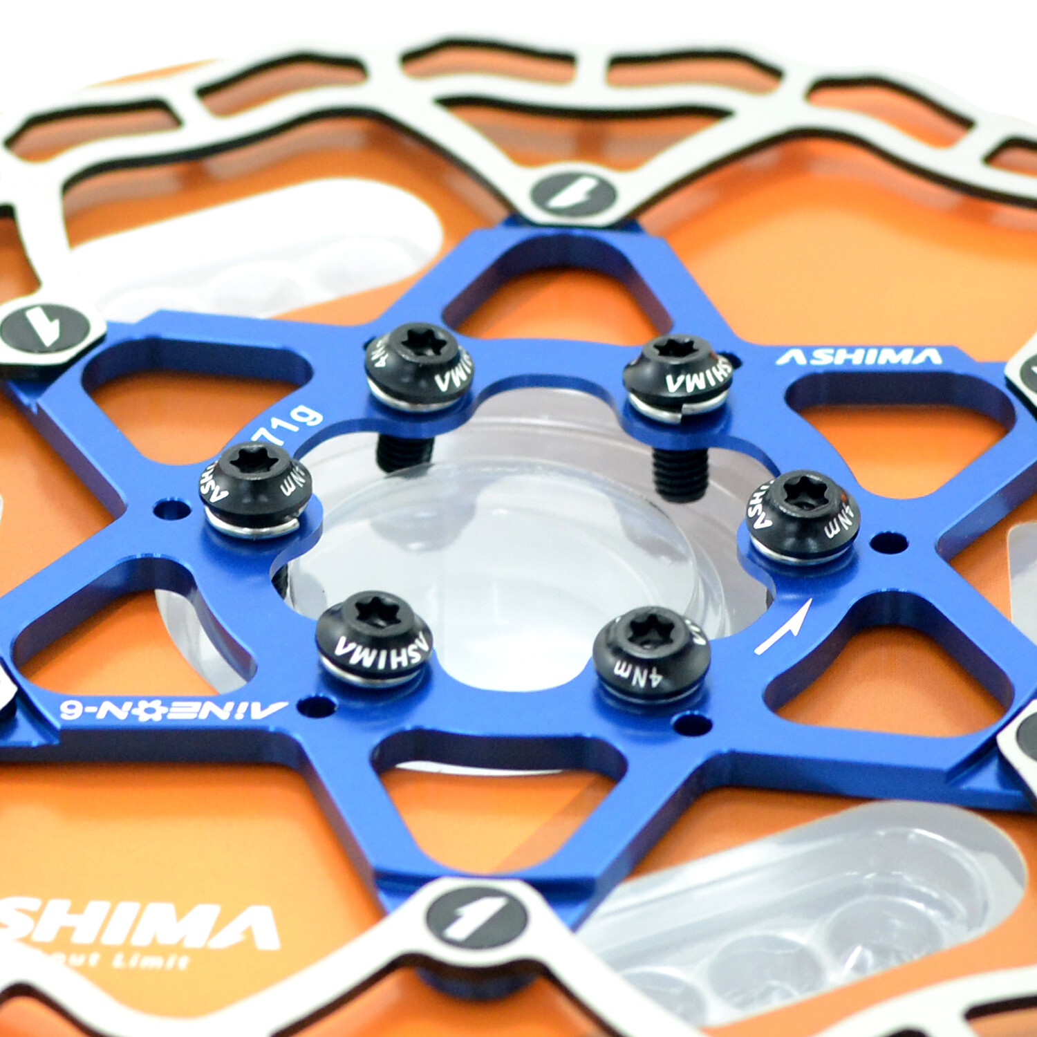 ASHIMA AiNeon ARO-10 Lightest Disc Brake Rotor 160mm 71g , Blue