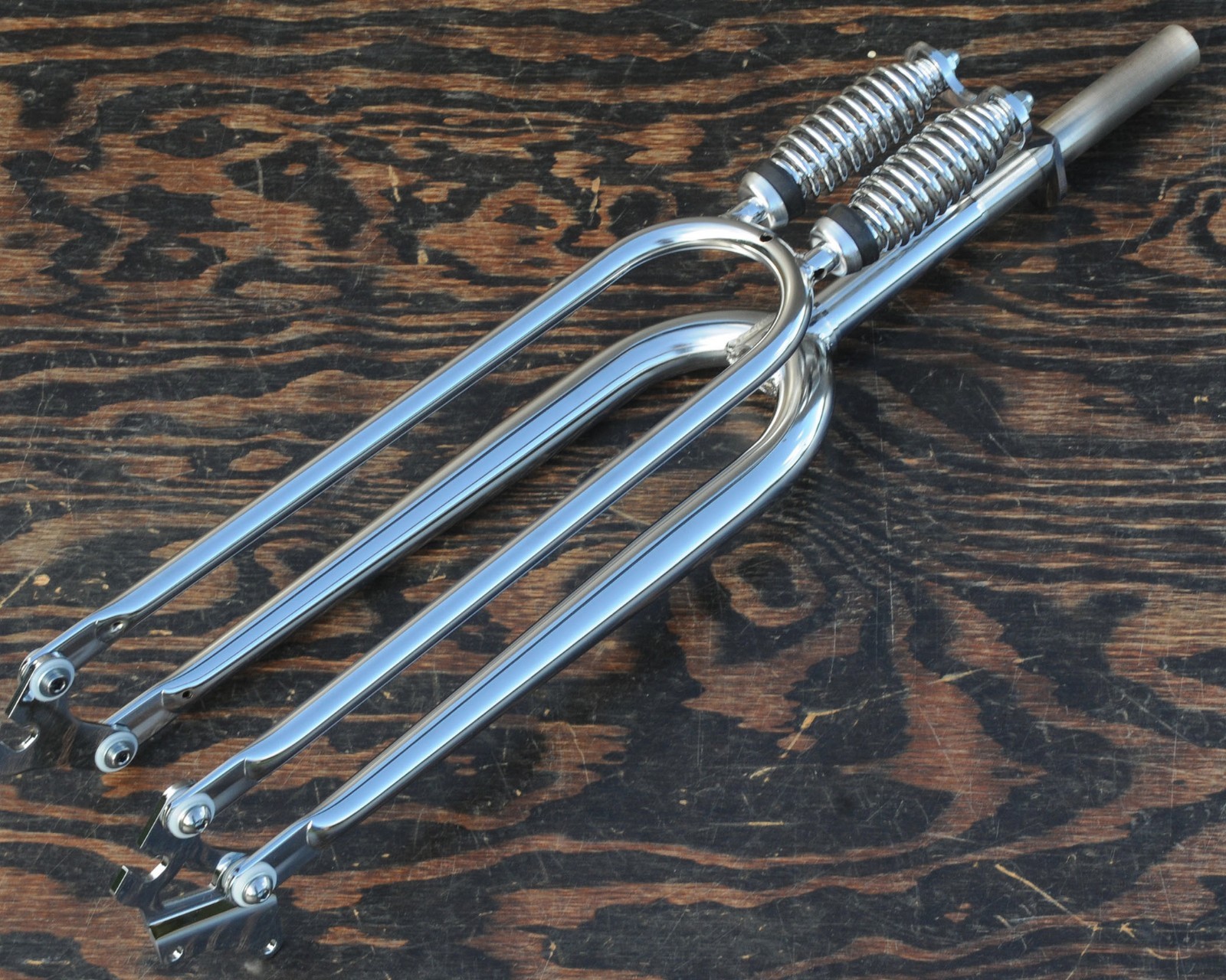 26″ Cruiser Bicycle Chrome DUAL SPRINGER FORK RatRod Chopper Vintage Monark Bike