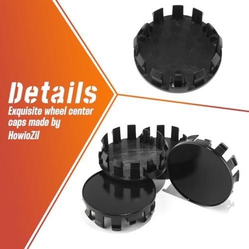 4Pcs 70mm(2.76in) Wheel Center Caps Outer 70MM 2.76″ . Inner 65MM 2.56″ Black