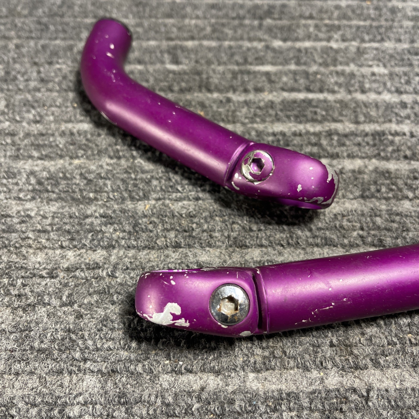 Vintage Marin Lite Purple Aluminum Short Bend Climbing Bar Ends 22.2mm MTB