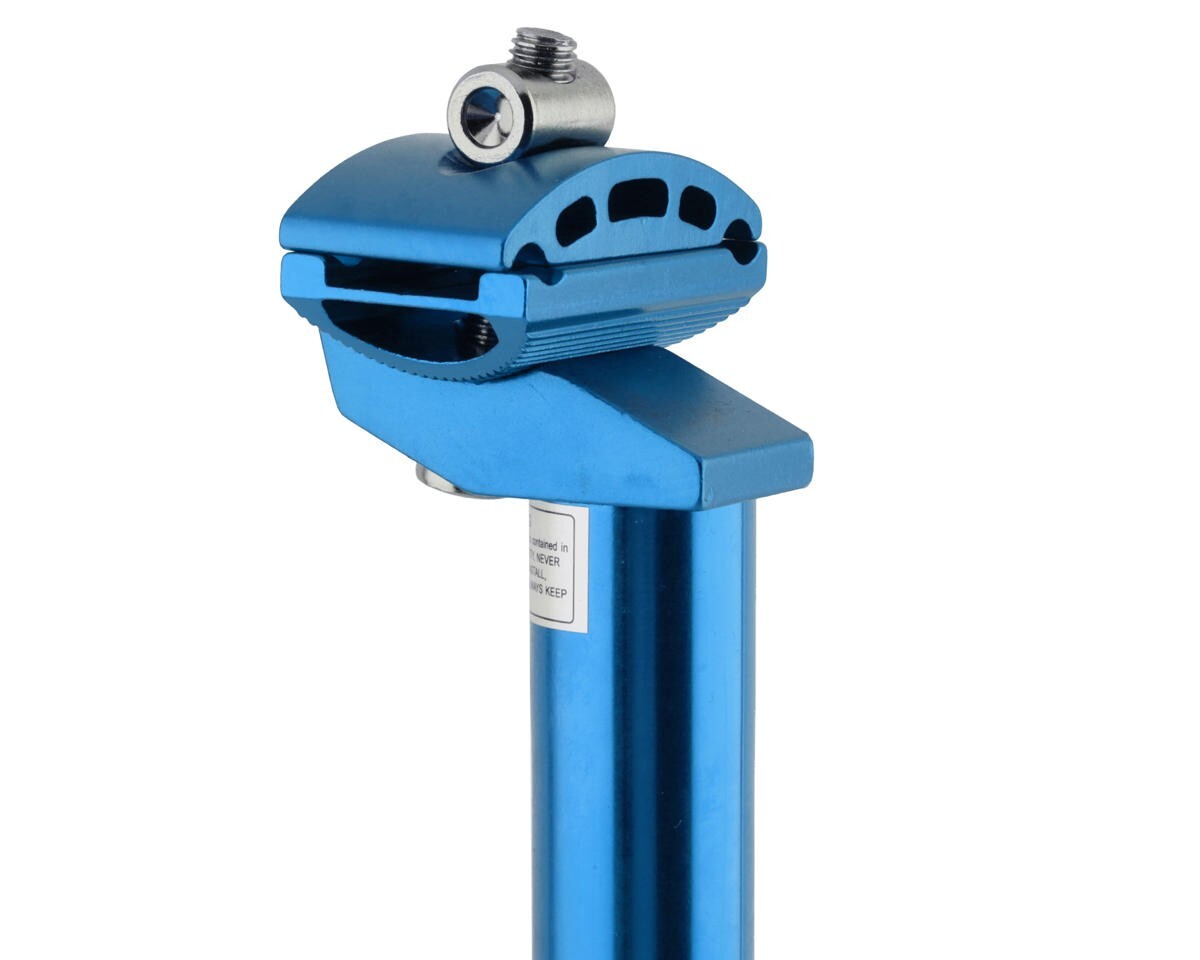MCS ALLOY MICRO-ADJUST 25.4mm x 350mm SMOOTH SEATPOST BLUE