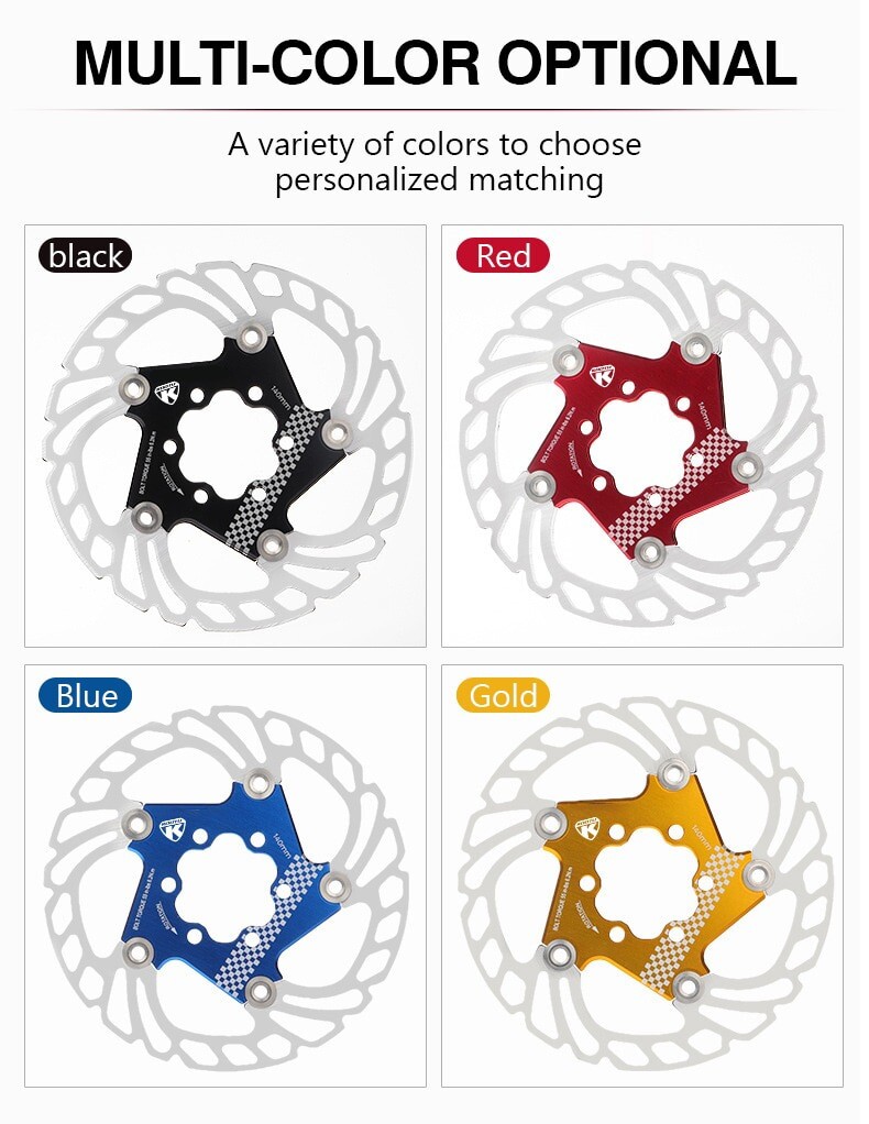 KOOTU Bike Disc Brake Rotor 160mm 180mm 203mm with 6 Bolts MTB Bicycle Rotors