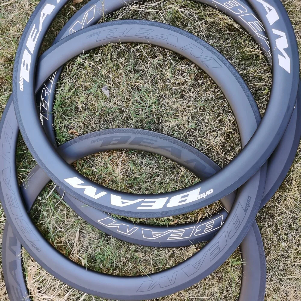 700C Tubeless Disc Brake Carbon Cyclocross Road Bicycle Rims Matte/Glossy Finish