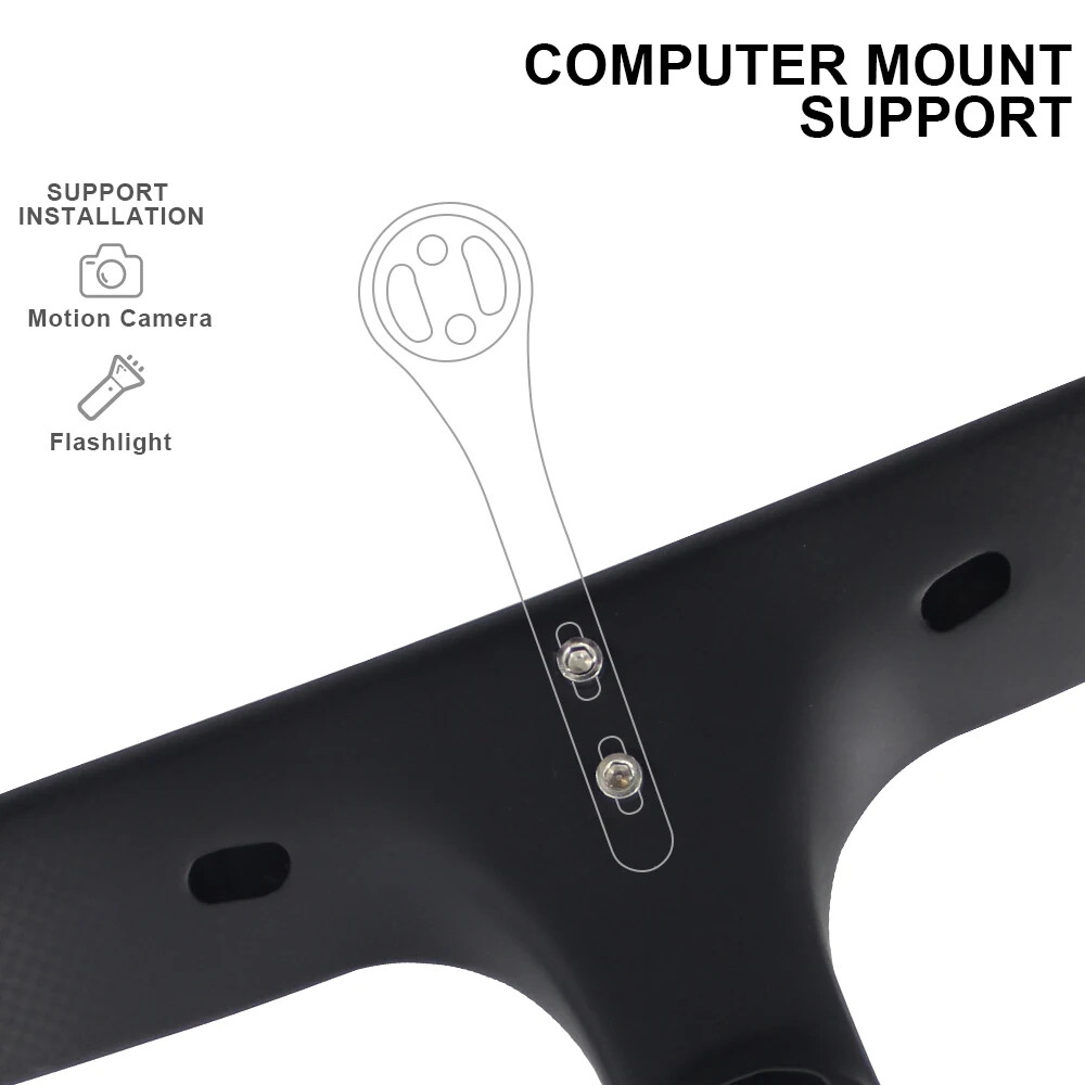 Full Carbon Fiber Road Bicycle Integrated Handlebar 3K Matte Bicycle Parts